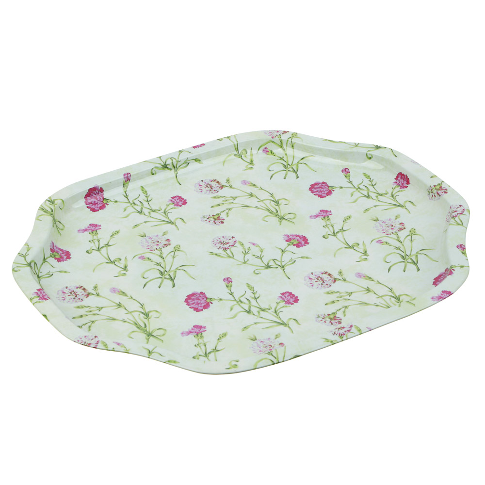 Поднос металлический "Цветы", 33х27см (1/60)