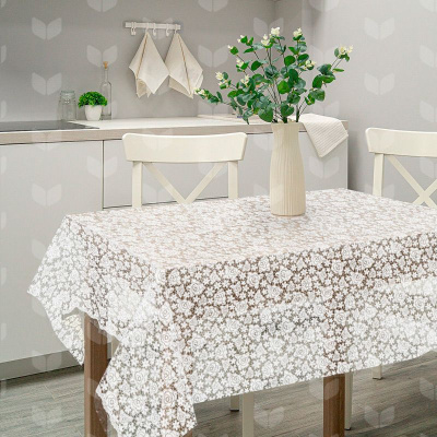 Скатерть "Розы" 110х132см коллекция Ажур ПВХ (1/15)