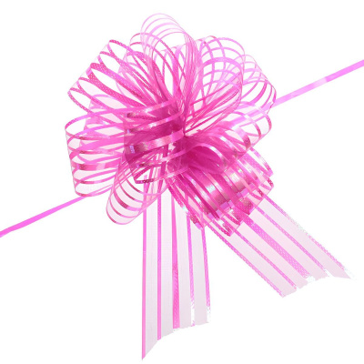 Бант д/оформления подарка "Сияние" 5 см, d=15 см, Фуксия (20/20)