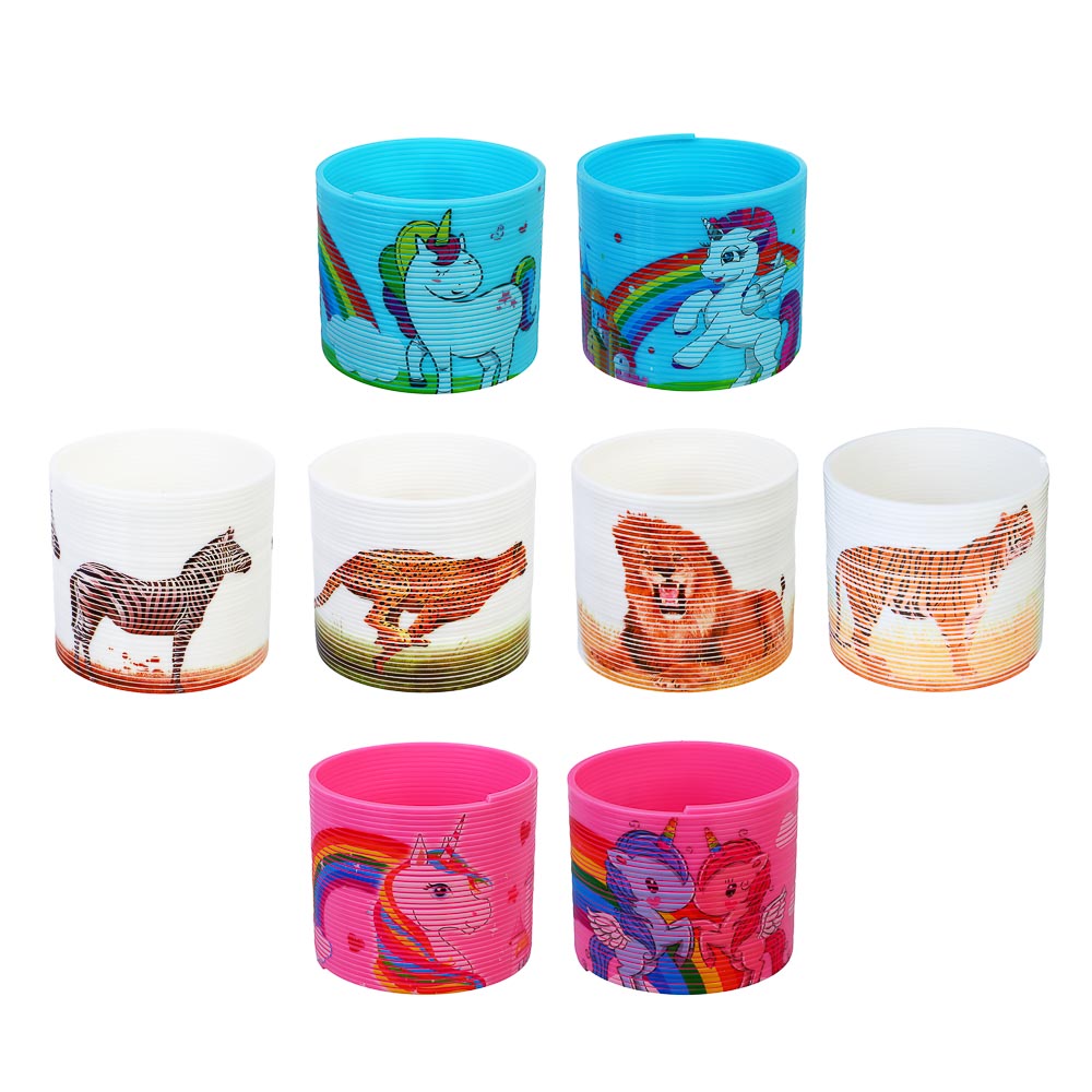Пружинка Антистресс "Веселые картинки", PVC, 7,5х7,5см, 8 диз ИГРОЛЕНД (8/288)