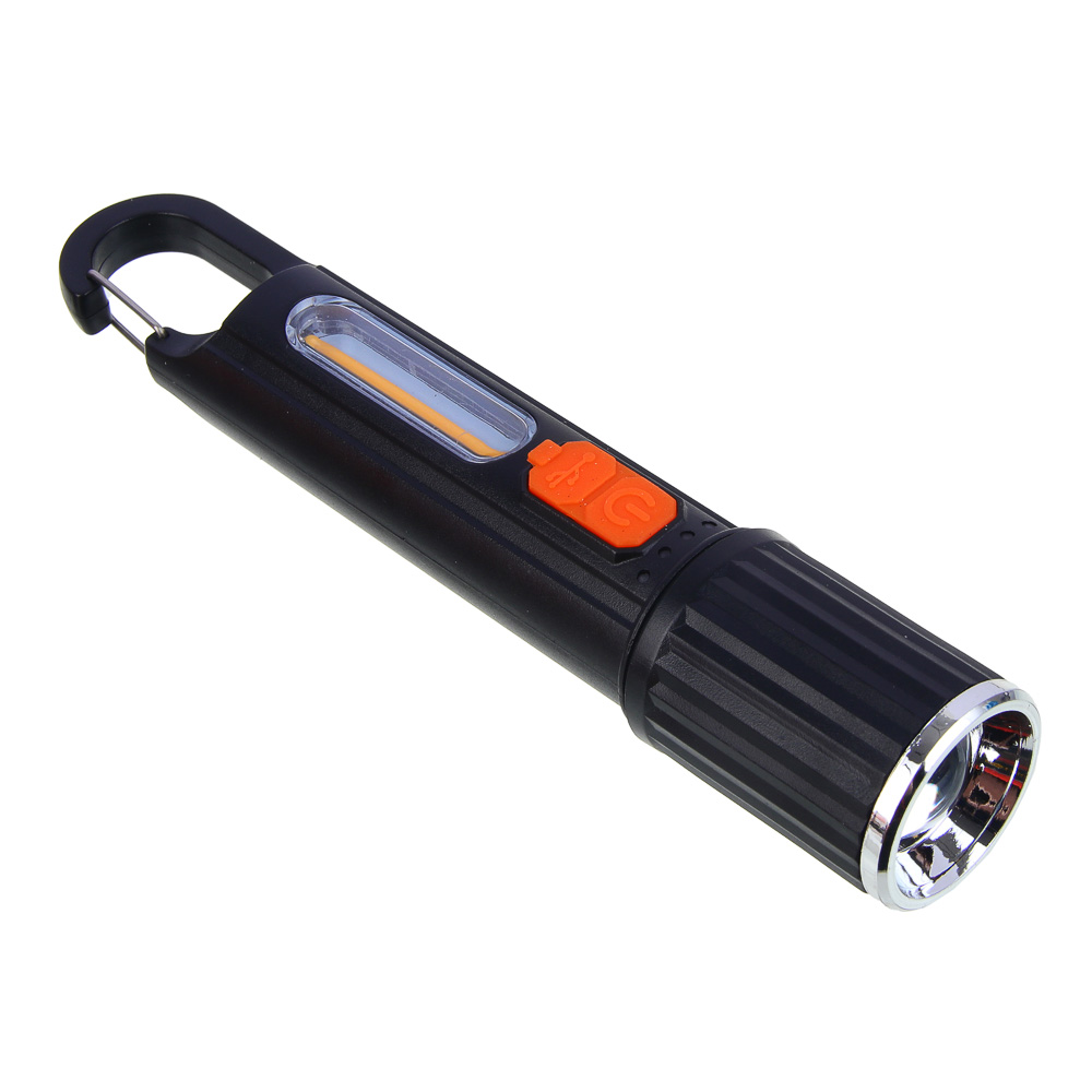 Фонарь ручной 800 мАч, 5 реж, P35 LED+ вольфрам, 170х31,5 мм, Type-C, пластик ЕРМАК (1/1)