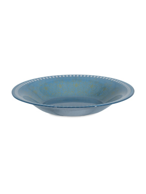Тарелка 21,5см суповая BAGATELLE TURQUOISE стекло (6/24)
