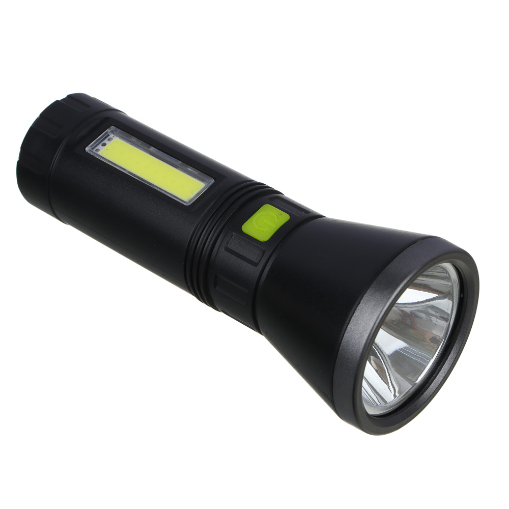 Фонарь ручной LED+COB, 4 реж, 1200мАч, 5,8х14,8см ЕРМАК (1/1)
