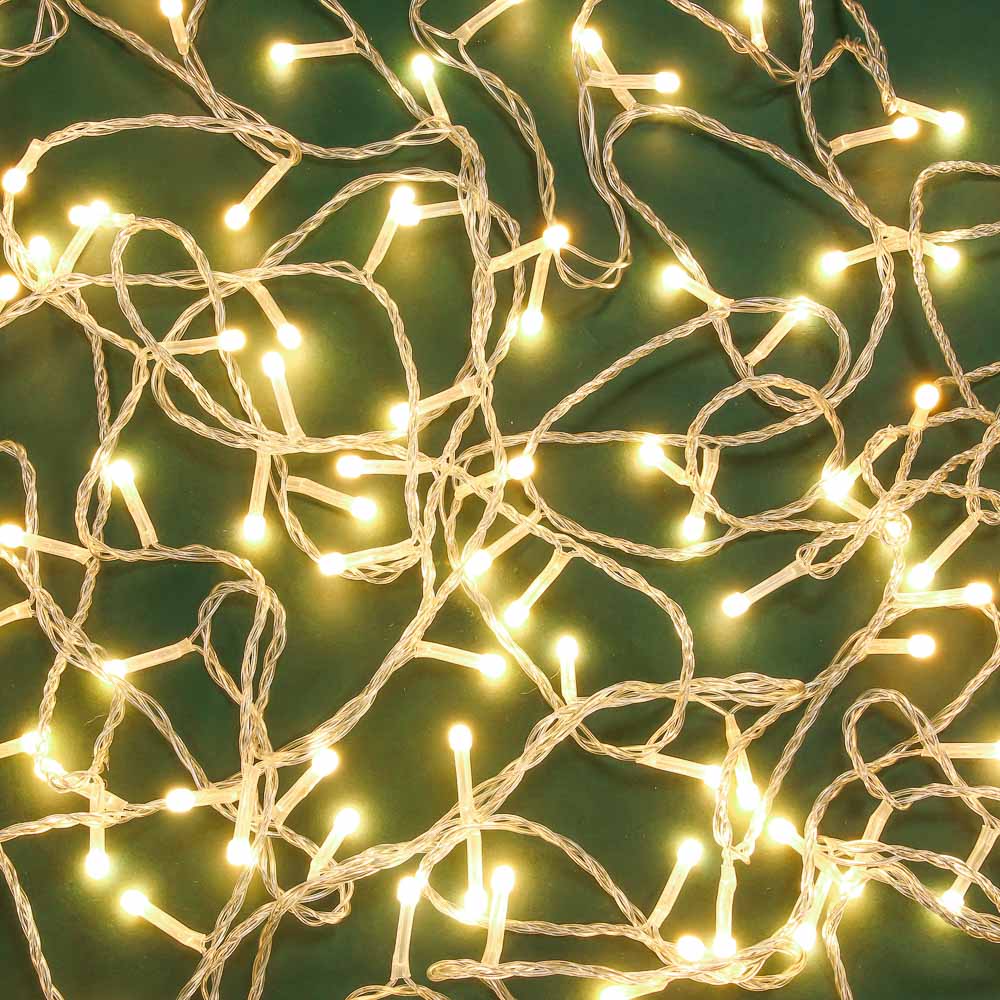 Гирлянда эл. вьюн 10м, 120LED, цветной диод, шампань, 8 реж., ПВХ прозр/, 220В СНОУ БУМ (1/1)
