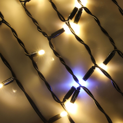 Гирлянда эл. бахрома уличн, 3х0,5 м, 100LED,шампань,мерцание,ПВХчерный,коннектор,220В СНОУБУМ(1/20)