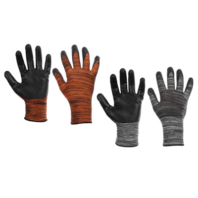 Перчатки садовые нейлоновые с нитриловым полуобливом, р.10, 24.5см, 34 г (1/12)