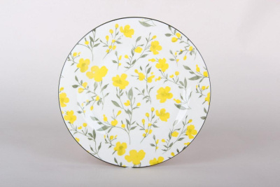 Тарелка десертная 20см Лютики (фарфор)(12/72)