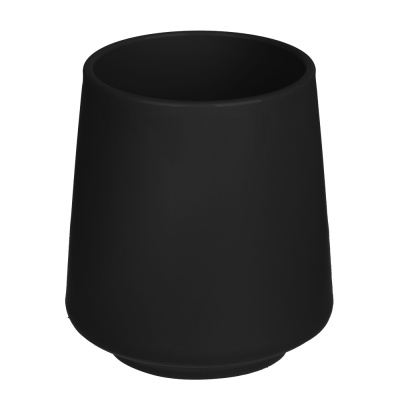 Стакан д/ванной комнаты, пластик, 350 мл, 10x9,5x9,5 см, черный Vetta (6/6/48)