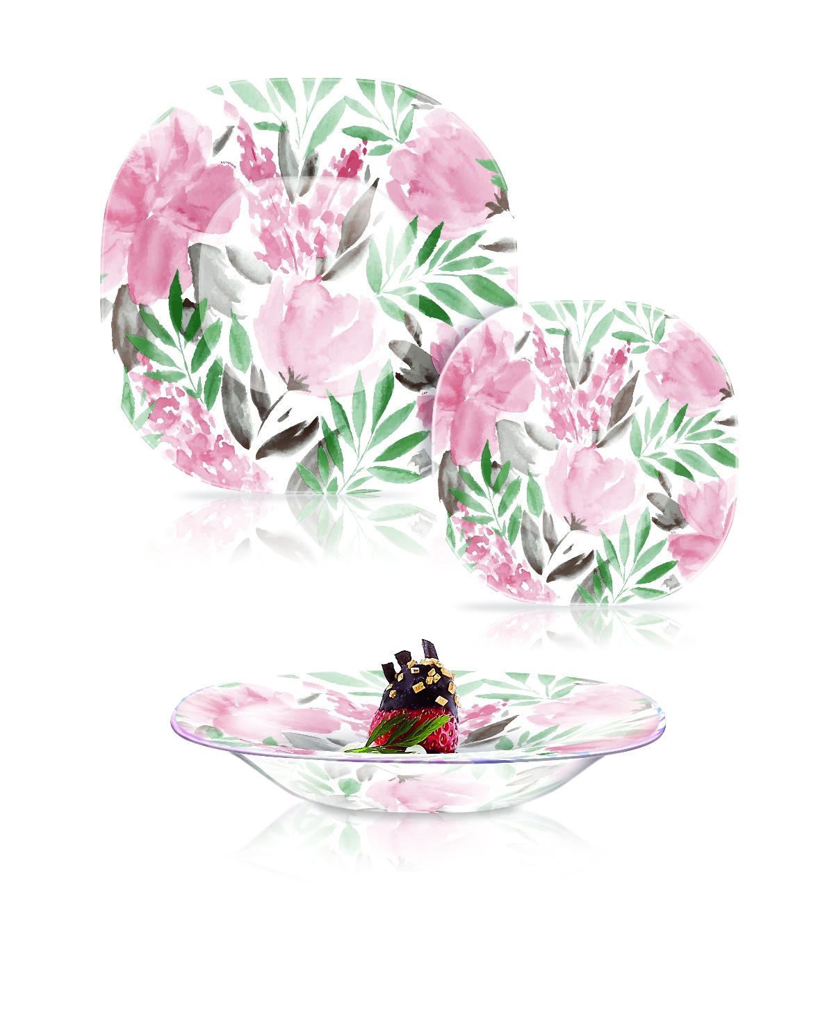 Набор стол 18пр FLOWERPAD ROSE (1)