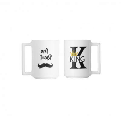 Кружка 380мл KING&MR RIGHT упр.стек (6/24) Кружка 380мл KING&MR RIGHT упр.стек (6/24)