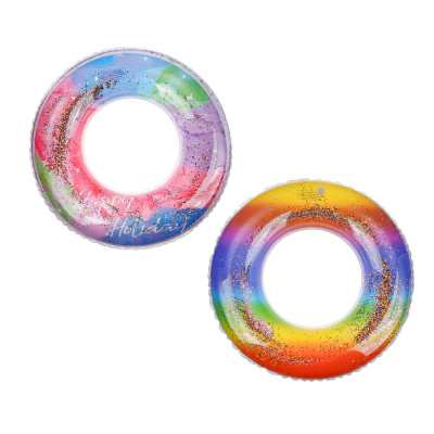 Круг надувной радужный с блестками, d60см, ПВХ 0.18мм BY SPORT (10/100)