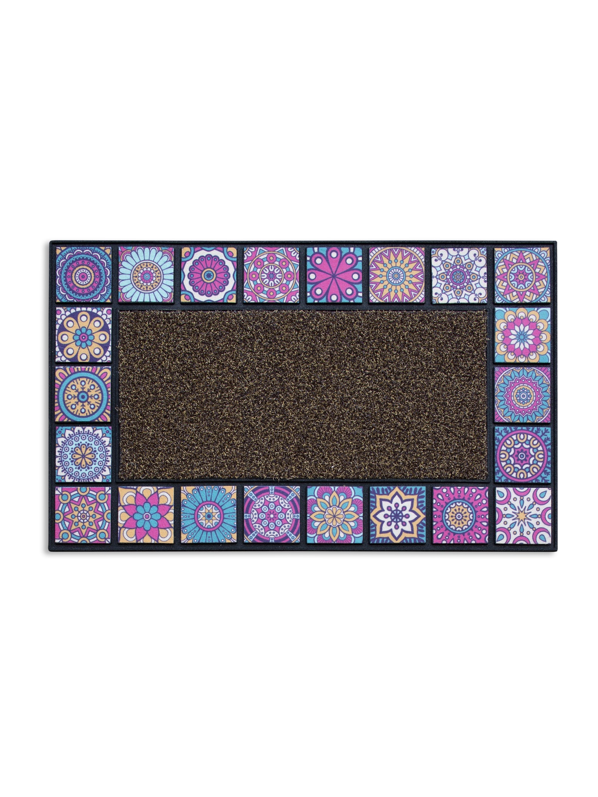 Коврик придверный 76x45см MOSAIC QUADRO фиолетовый (резина,полиэст.полипр.)(1/3)