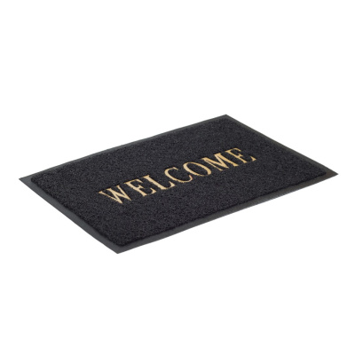 Коврик 40х60 см "Spongy" Welcome черный, SUNSTEP™ПВХ (20/20)