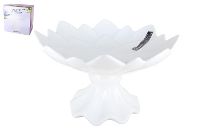 Блюдо 29.5х17.5см на ножке сервировочное (фарф.) (1/8)