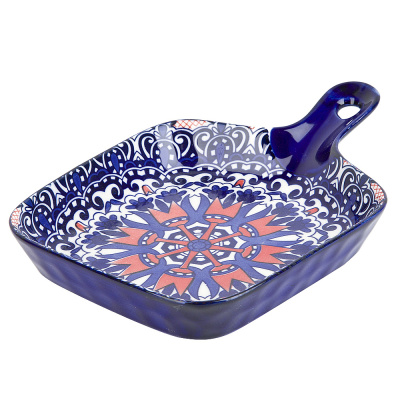 "Arabesque" Блюдо с ручкой 22,5*16*3,5см (синий) (9/36)