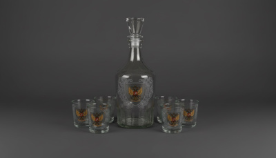 Набор для вина 7пр "Россия" (графин+6 стак 50мл.) (стекло) (1/4)