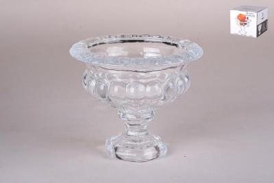 Ваза сервировочная на ножке 13х10,5см (стекло)(1/24)