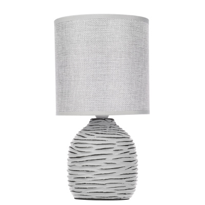 Светильник переносной настольный 25 см, Е14, 40 Вт, 230 В, BY Мадрид, кер., текст., серый (1/12)