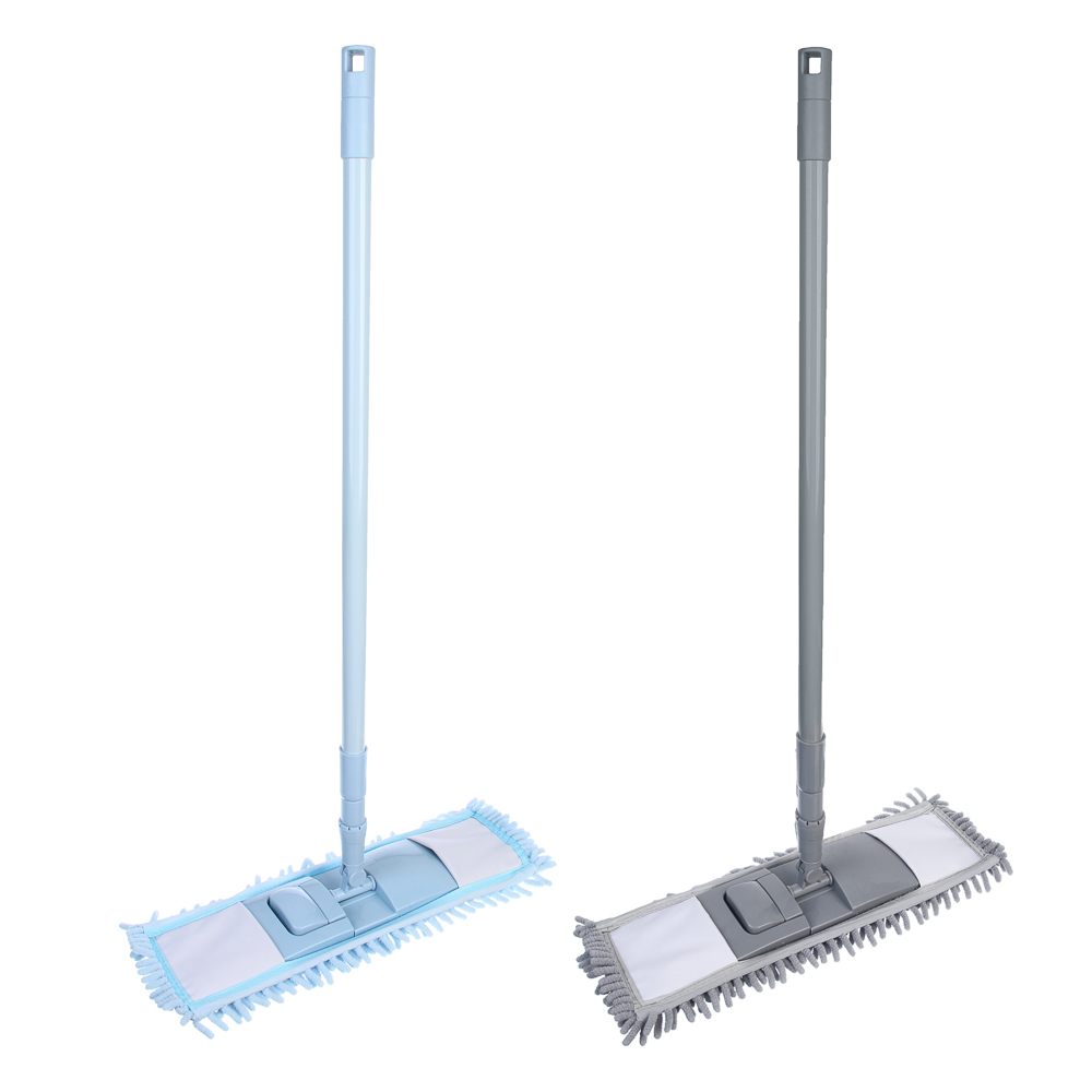 Швабра с насадкой из микрофибры букли, ручка телескоп. окраш.металл 70-120см VETTA (1/20)