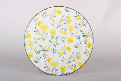 Тарелка обеденная 23см Лютики (фарфор)(12/48)