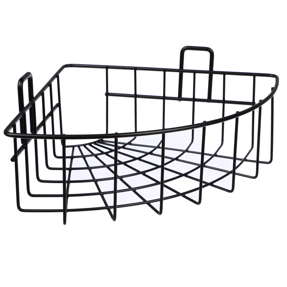Полка настенная, угловая, металл, 30,5x22x8 см, черный VETTA (1/12)