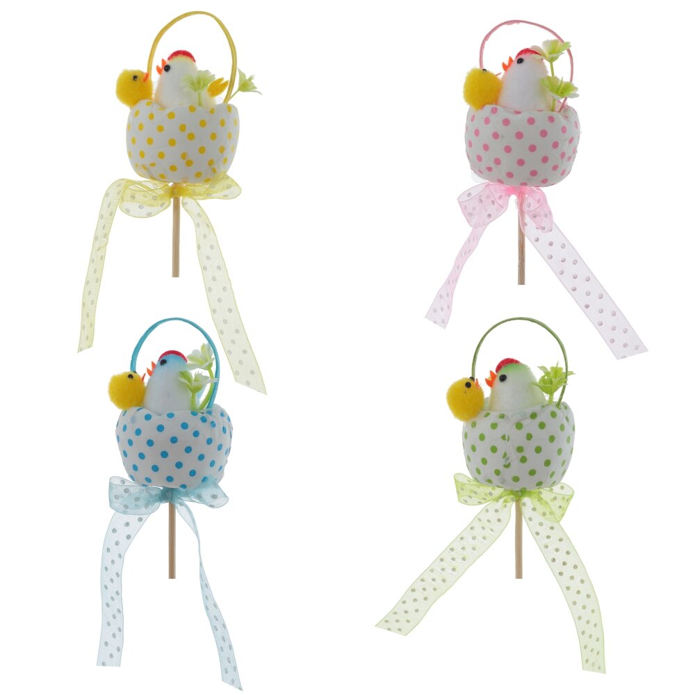 Изделие декоративное (вставка) "Яйцо пасхальное" (4*7) L5 W5 H26 см (4в)(текст.,дер.) (1/12)