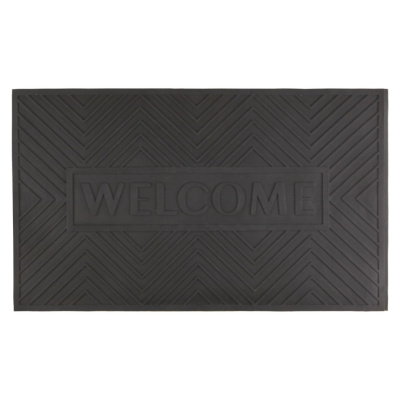 Коврик грязезащитный 35*60см "WELCOME"  черный SUNSTEP ПВХ(1/10)