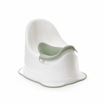 Горшок (стульчик) туалетный антискользящий (бело-оливковый) (6)