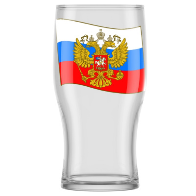 Бокал для пива 500мл. 2шт. "Герб на флаге" (стекло) п/у (1/6)