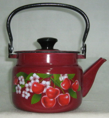 Чайник 2,0л с/дек (красная) эмаль(4)