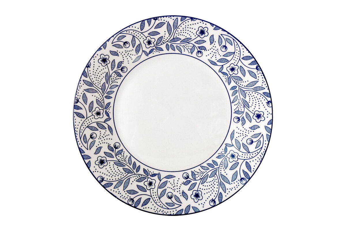 "Floral pattern" Тарелка 23см обеденная (фарф.) (12/12)