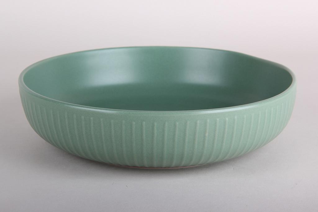 "Costa" Тарелка 22см 1200мл (green) глубокая,керам (6/6)