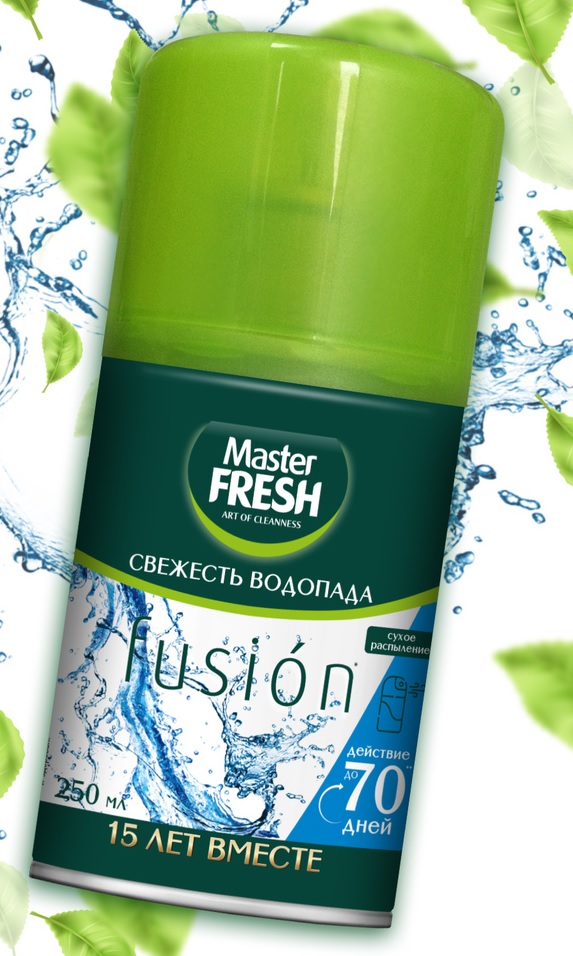 Освежитель воздуха сменный баллон Свежесть водопада 250 мл Master FRESH (1/12)