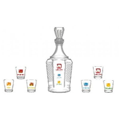 Набор для вина 7пр "Наливайка"/"Drink" (графин + 6 стаканов 50мл) стекло п/у (1/4)