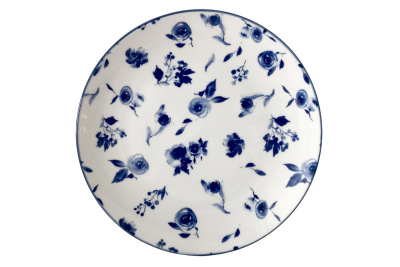 Тарелка 20см "Blue calico" десертная фарф. (6/6)