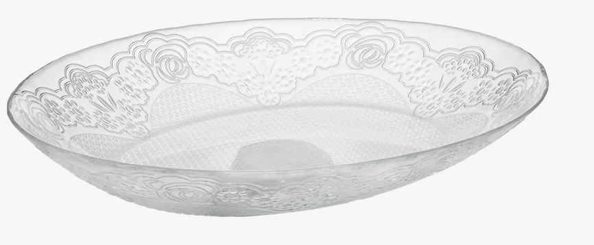 Тарелка Lacy 224*290мм стекло(12)