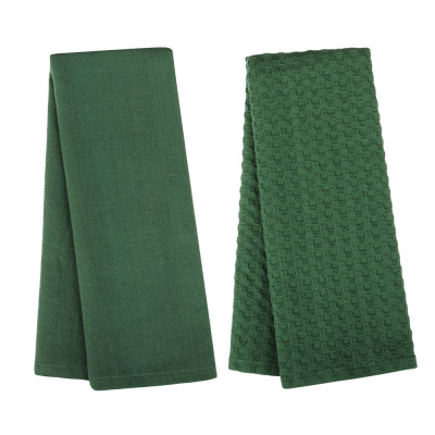 Полотенце кухонное 2шт 50х70см, 100% хлопок, зеленый BY COLLECTION(12/144)
