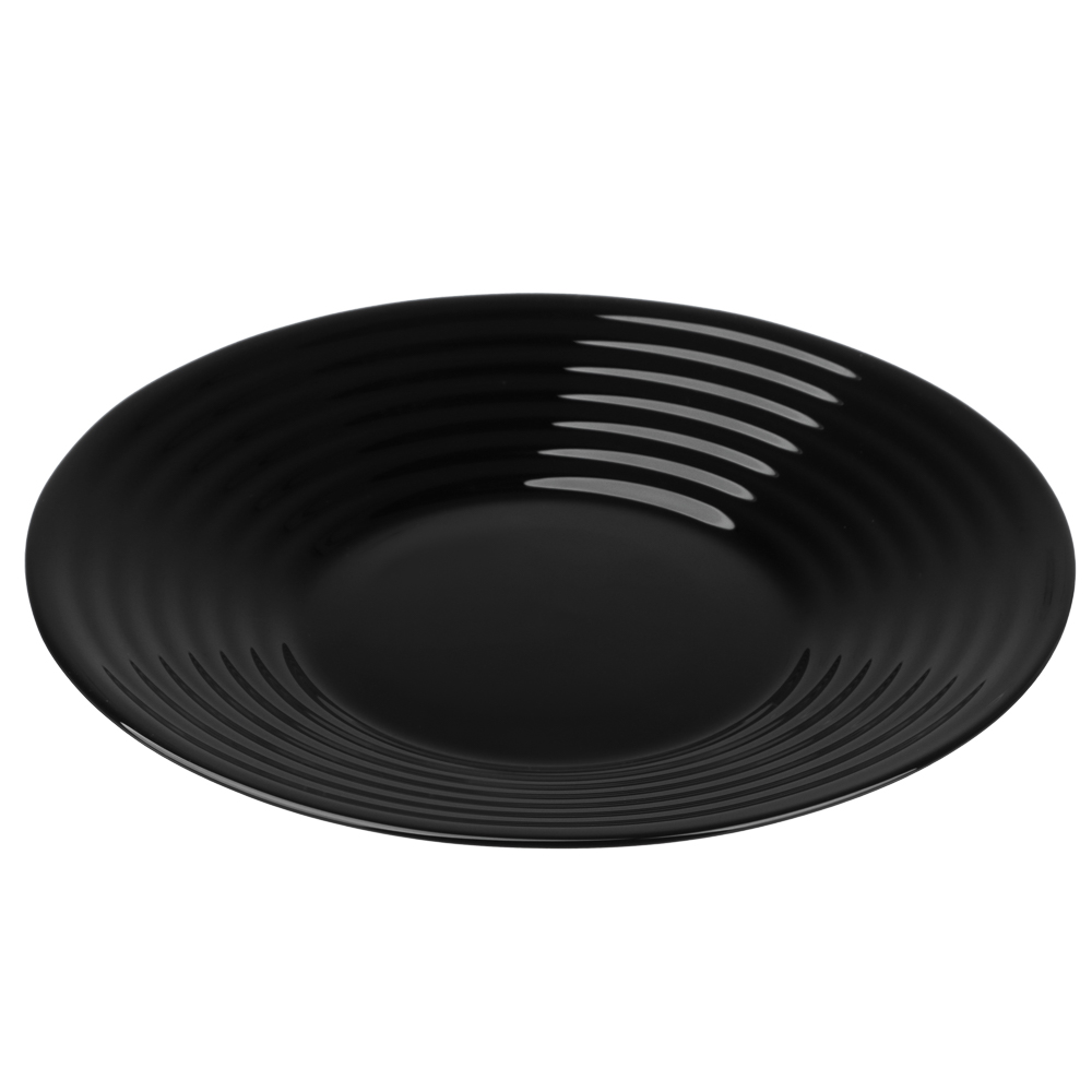 Тарелка закусочная 19см черная опаловое стекло MILLIMI Бароло (6/72)