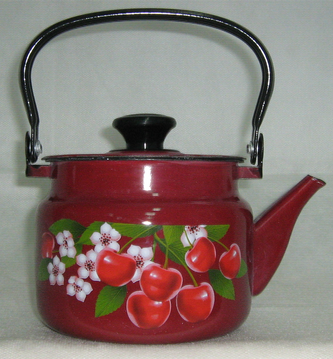 Чайник 2,0л с/дек (красная) эмаль(4)