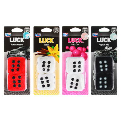 Ароматизатор воздуха Luck, 6 см,бабл гам/ваниль/новая машина/черный лед (1/4) Ароматизатор воздуха Luck, 6 см,бабл гам/ваниль/новая машина/черный лед (1/4)