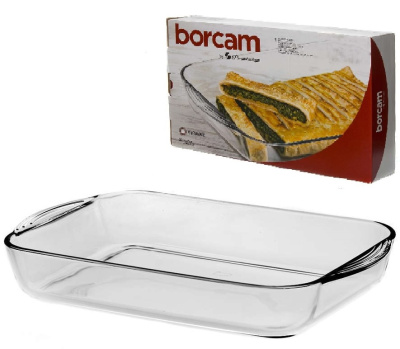 Форма Borcam 400*270*61мм прямоуг 3,85л б/кр (жаропроч) п/уп (1/4)