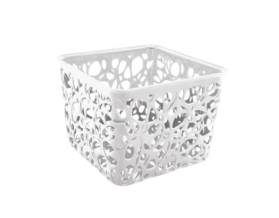 Корзинка д/хран 4,5л белая Эллипс Квадро (1)