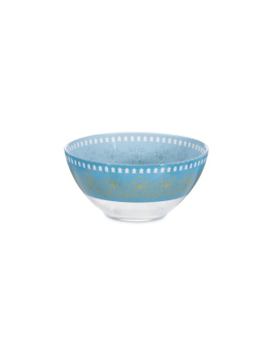 Салатник 13см BAGATELLE TURQUOISE стекло (6/24)