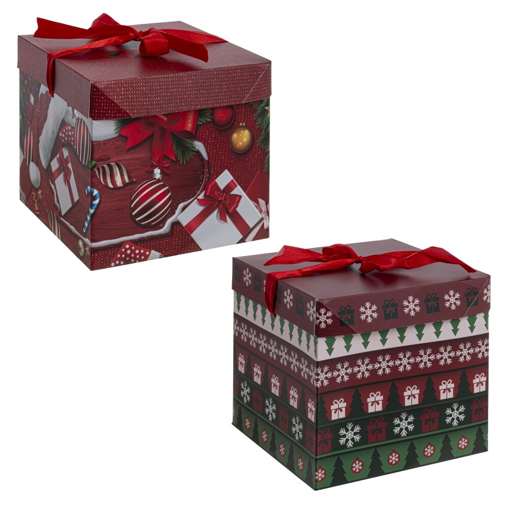 Коробка подарочная (бумага, плотность 300г/м2), L31,5 W31,5 H31 см, 2в.(1/12)
