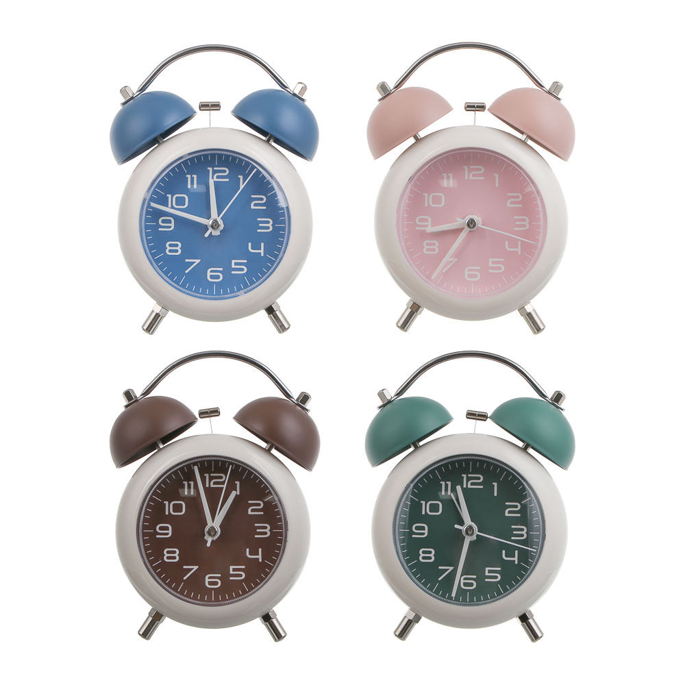 Будильник 10,5x5,5x15,5 см, пластик, металл, 1xAA, 4в LADECOR CHRONO (1/5/80)