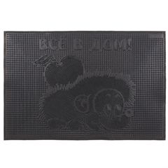 Коврик резиновый 40*60см "Все в дом" черный SUNSTEP (1/20)