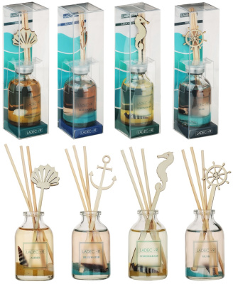 Аромадиффузор 30 мл (amber/blue water/lemongrasse/musk) LADECOR (12/96)