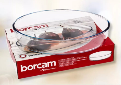 Форма Borcam 2360мл 300*216*60мм овальная б/кр (жар.стекло) п/у (1/6)