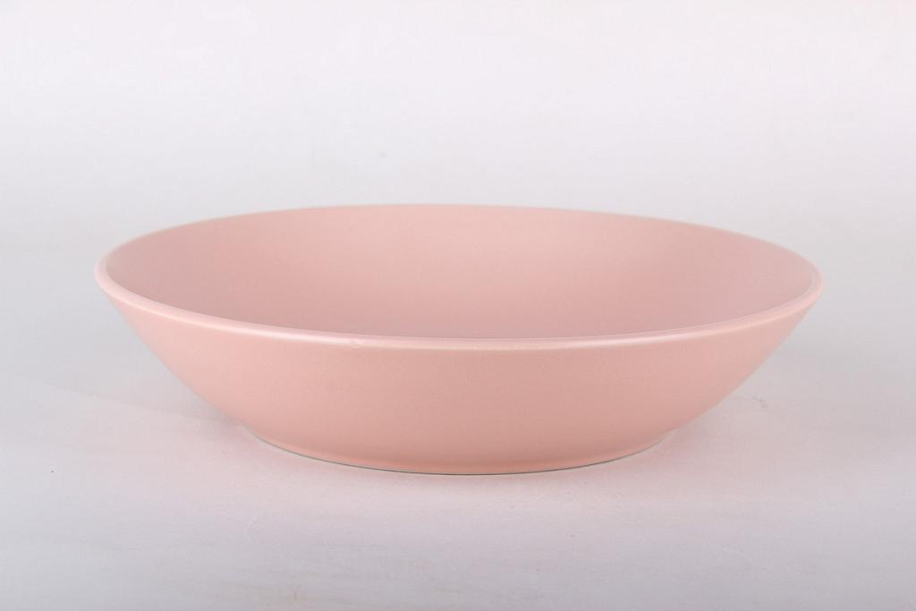Тарелка 20см 750мл Color (light pink) глубокая керамика (6/6)