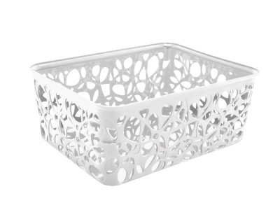 Корзинка д/хран 5л Эллипс белая (1)